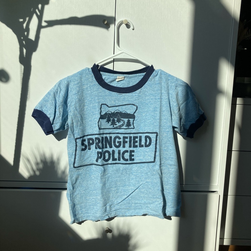 Vintage blue ringer tee